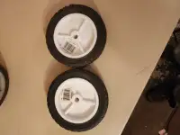 Pair of New 7 Inch Plastic Wheels for a Lawnmower