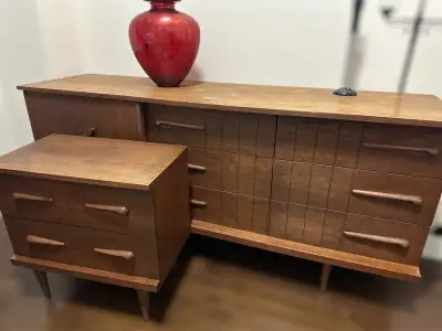 Authentic MCM long dresser and side table (and mirror), View more