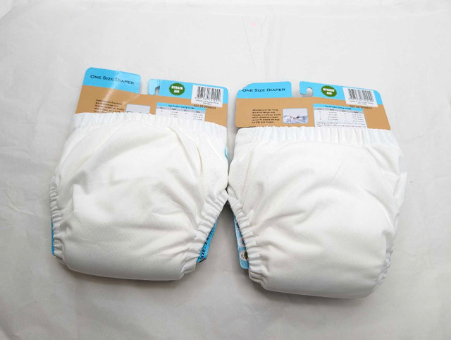 NEW Charlie Banana WHITE 2-in-1 Reusable Diapers Size 7-35lbs in Bathing & Changing in Moncton - Image 2