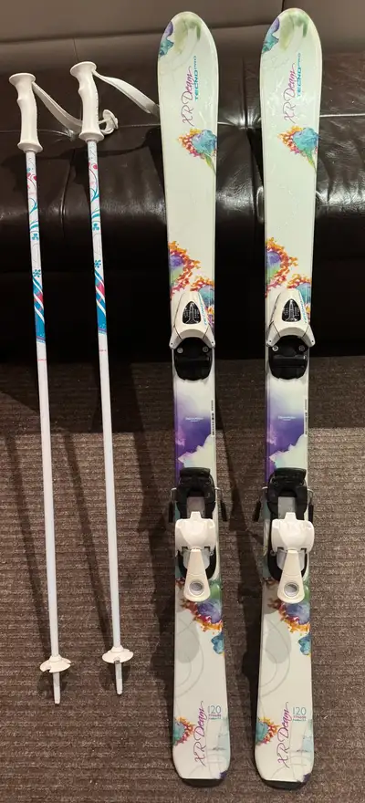 Skis Tecno Pro 120 cm avec poles, View more