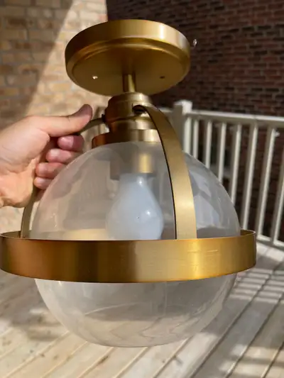 Extremely beautiful ceiling lights for any room with Brass metal color Normal size for all fit