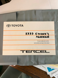 1999 Toyota Tercel Owner's Manual