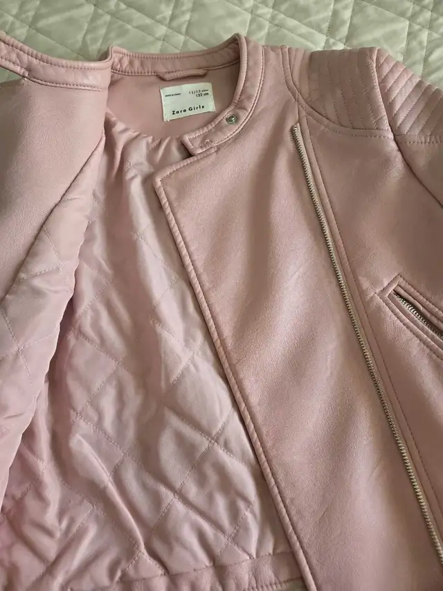 Zara faux leather jacket, girl 11-12 y.o., like new in Kids & Youth in Mississauga / Peel Region - Image 4