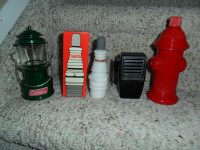 Avon Bottles; Lantern $8; Fire Hydrant $8; Spark Plug $15; CB Mi