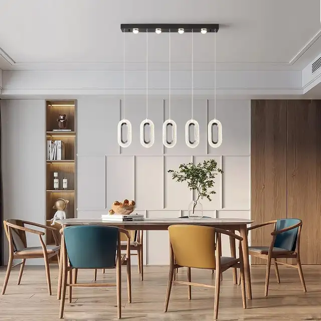 NEW Ganeed 60W Dimmable LED Pendant Light, 5 Lights Chandelier in Indoor Lighting & Fans in London - Image 6