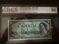 1954 Bank of Canada $1 Devils Face 