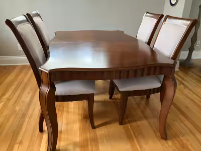 Premium Dining Room Set for Sale. This beautiful hardwood table (without the 18” extension in pic. 3...