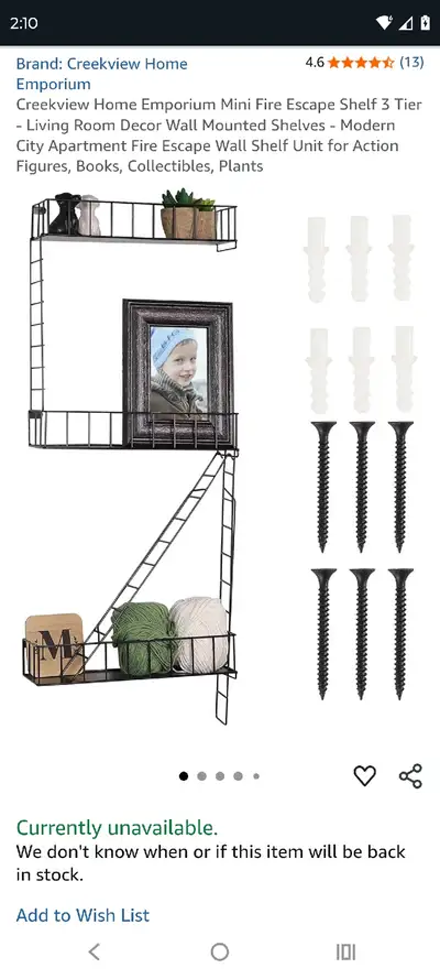 Fire Escape Shelf, View more