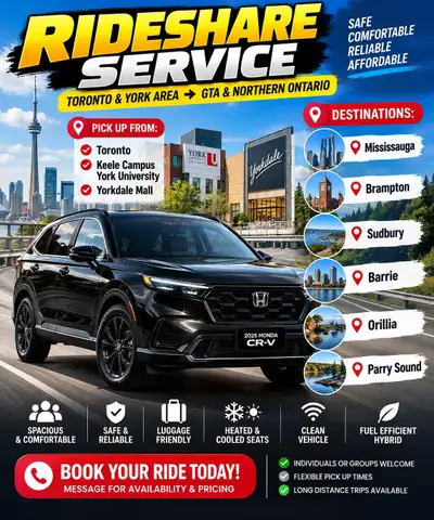 ride-sharing available various drop offs available , View more