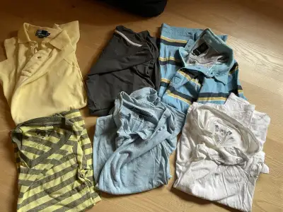 6 name brand. All fit size mens Med Polo, Volcom, Guess, Lucky, View more
