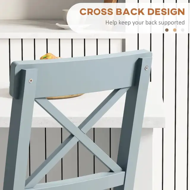 Grey Farmhouse Counter Height Stool, Bar Stool with Back,  in Chairs & Recliners in Markham / York Region - Image 4