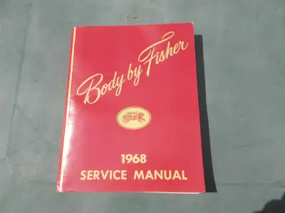 1968 GMC , Pontiac, Chevrolet, Buick, Old's......shop manual for "BODY OF FISHER ". very clean ,nice...