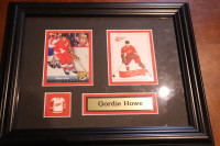 GORDIE HOWE COMMEMORATIVE HOCKEY CARD PLAQUE DETROIT RED WINGS