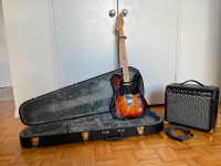 Squire Telecaster    + Hardshell Case &   Fender Amp Combo