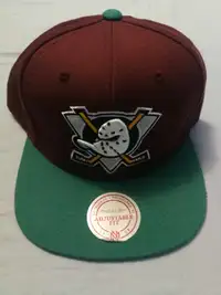 Anaheim Mighty Ducks Snapback Hat Mitchell and Ness Vintage