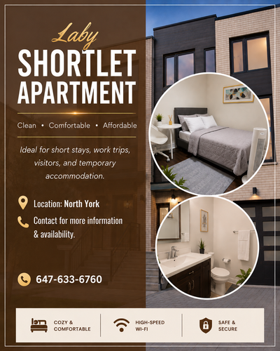 Laby Shortlet Apartment – Clean, Comfortable & Secure Looking for a clean, quiet, safe and comfortab...