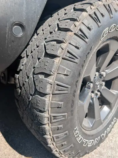 50k on these original from dealer, good condition all 4 the same tread height good for 3 more years....