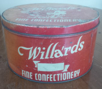 Large Riley's Toffee Tin, Large Willards Fine Confectionery Tin