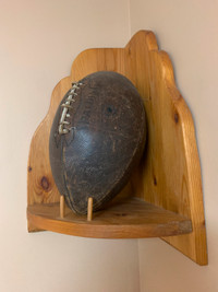 Antique Spalding CFL Football & Mounting Stand