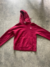 Red champion hoodie 