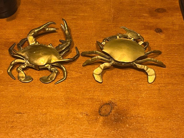 Crab Metal Sculpture Solid Brass Metal FROM $75 TO $115 dans Art et objets de collection  à Longueuil/Rive Sud - Image 2