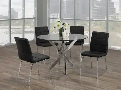 Urgent moving 5pc dinning table - set, View more