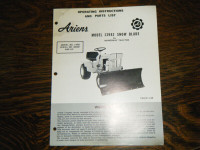 Ariens 13982 Snow Blade for Manorway Tractor Parts Manual