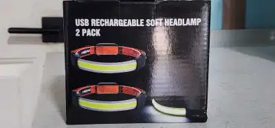 USB Rechargeable Soft Headlamp 2 Pack, View more