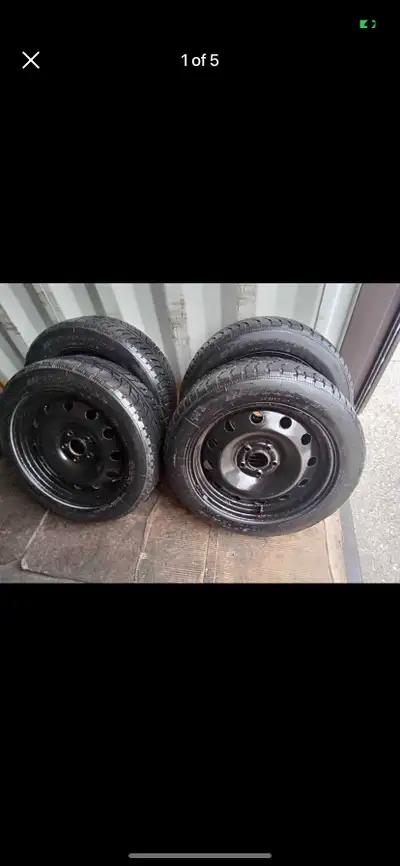 Set of 4 BF GOODRICH winter tires rims (215 55 17) pattern (5×114.3) HYUNDAI SONATA