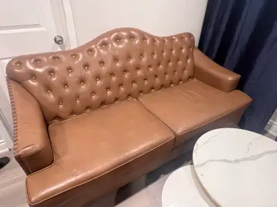Tuffed Leather Couch , View more
