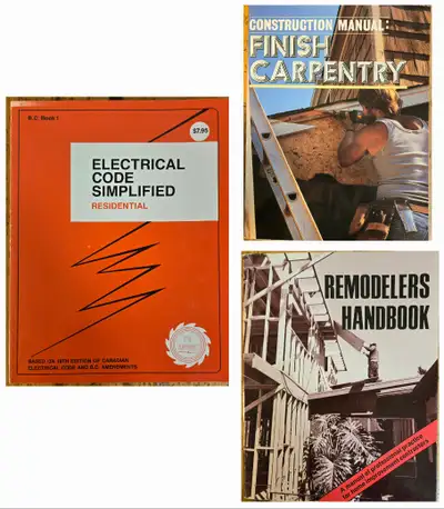 3 construction trades books from 1980's. Excellent shape! Great for collectors! $10 for all