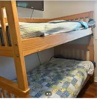 Crate design mission style twin over twin bunk bed