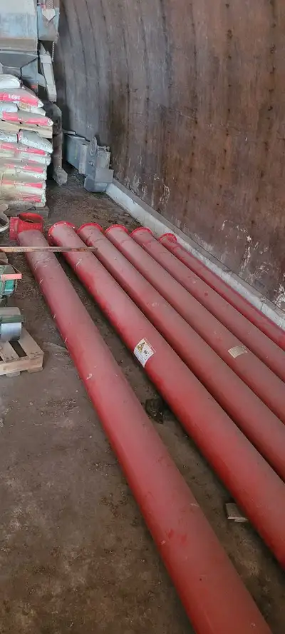 5 brand never used utility augers. 1 is a 16' drive end auger and the other 4 are 15 foot sections....