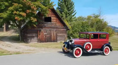 1930 Ford Model A Tudor excellent condition 2 doors,4 seats red,grey interior rear wheel drive manua...