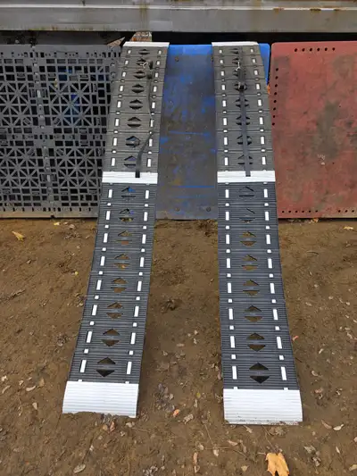 Aluminum Motorcycle Ramps Folding Ramp Set W Safety Straps, View more