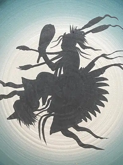 Vintage Pottery Native American Signed Sioux Design Plate, View more