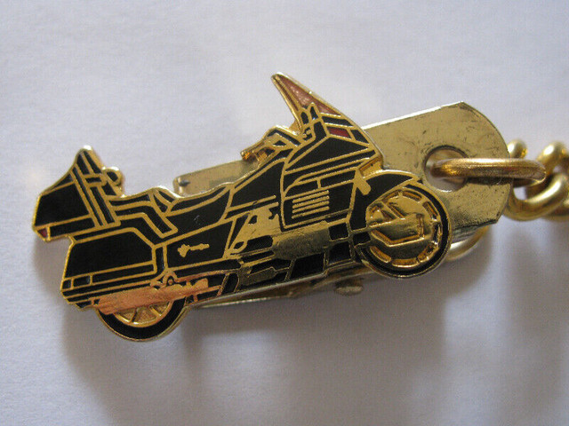 Vintage 1980's Vest Extender Chain Clip with Goldwing Motorcycle in Arts & Collectibles in Saint John - Image 2