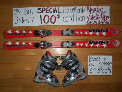 Ensembles kit de ski alpin et twin tip 130 140 cm, View more