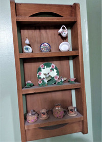 Wooden Shelf and Miniatures