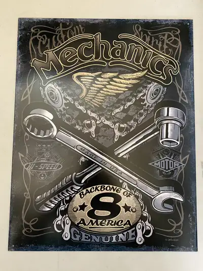 A tribute to all mechanics sign for shop or garage 12.5” x 16” sign Msg for purchasing details Great...