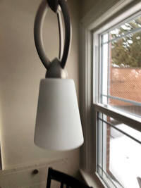 Hanging pendant light for kitchen etc.