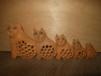 wooden curved animals set of 5