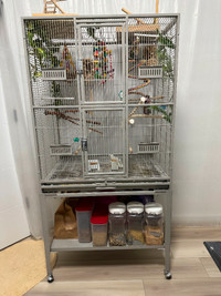 King brand bird’s wheeled cage