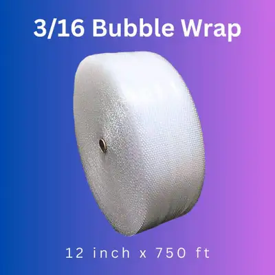 Bubble Wrap Small Roll 3/16in x 12in x 750ft Small Bubbles K4896, View more