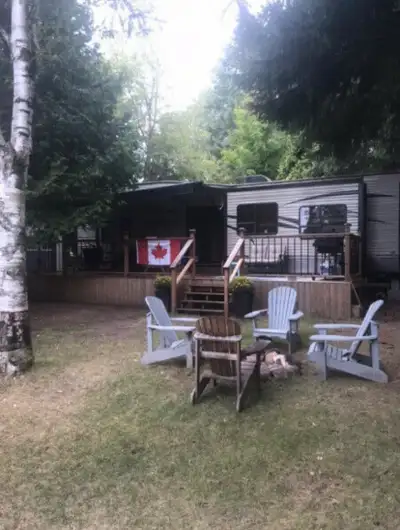 Camping Trailer for sale!! Currently in a trailer park with seasonal rates … Reduced price if you wa...