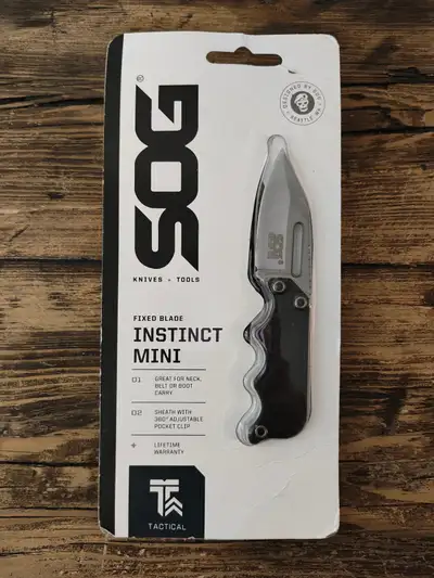 SOG INSTINCT MINI (NB1002-CP)   FIXED BLADE KNIFE C/W CASE, View more