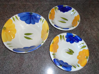 hand painted pasta / salad china set