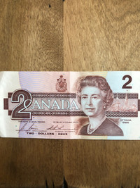 2$ en papier 1986