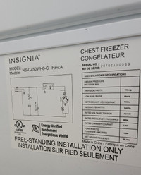 Insignia 5.0 Cu. Ft Chest Freezer (NS-CZ50WH0-C) white colour