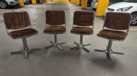 4x chaises vintage tubulaires 